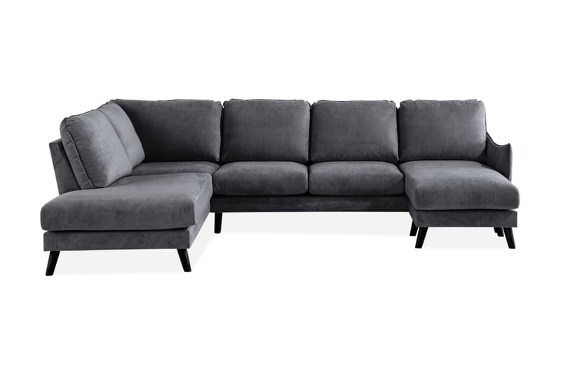 Trend Lyx U-soffa med Divan Höger - Mörkgrå/Svart - Möbler - Vardagsrum - Soffor - U-soffor