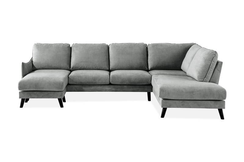 Trend Lyx U-soffa med Divan Vänster - Grå/Svart - Möbler - Vardagsrum - Soffor - U-soffor