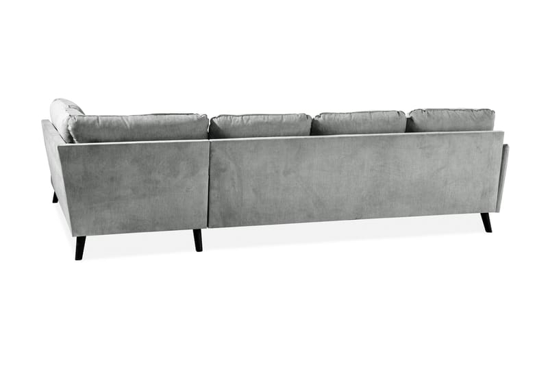 Trend Lyx U-soffa med Divan Vänster - Grå/Svart - Möbler - Vardagsrum - Soffor - U-soffor