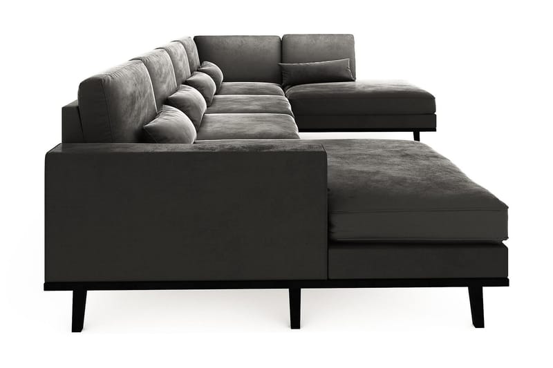 TULSA U-Soffa Sammet Grå - Möbler - Vardagsrum - Soffor - U-soffor