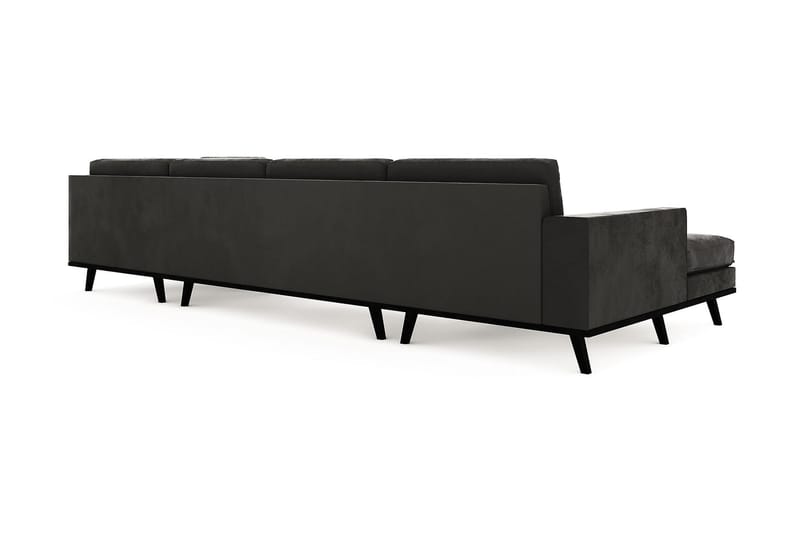 TULSA U-Soffa Sammet Grå - Möbler - Vardagsrum - Soffor - U-soffor