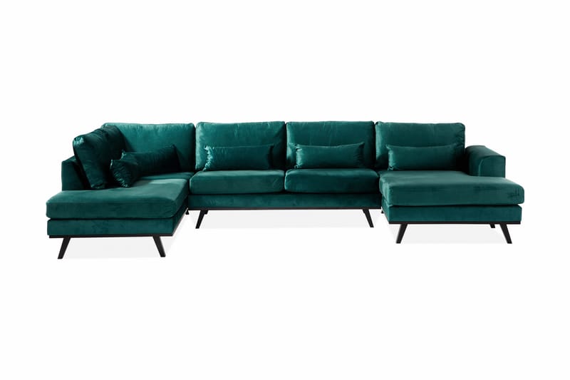 TULSA U-Soffa Sammet Grön - Möbler - Vardagsrum - Soffor - U-soffor