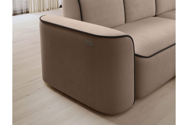 Ume 4-sits Soffa med Divan - Beige - Möbler - Vardagsrum - Soffor - Divansoffa & schäslong