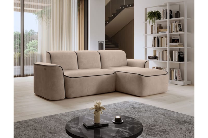 Ume 4-sits Soffa med Divan - Beige - Möbler - Vardagsrum - Soffor - Divansoffa & schäslong