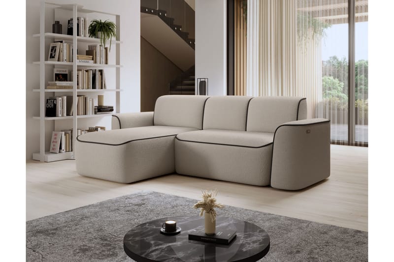 Ume 4-sits Soffa med Divan - Beige - Möbler - Vardagsrum - Soffor - Divansoffa & schäslong