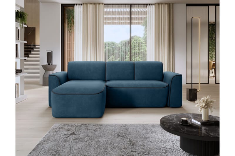 Ume 4-sits Soffa med Divan - Blå - Möbler - Vardagsrum - Soffor - Divansoffa & schäslong