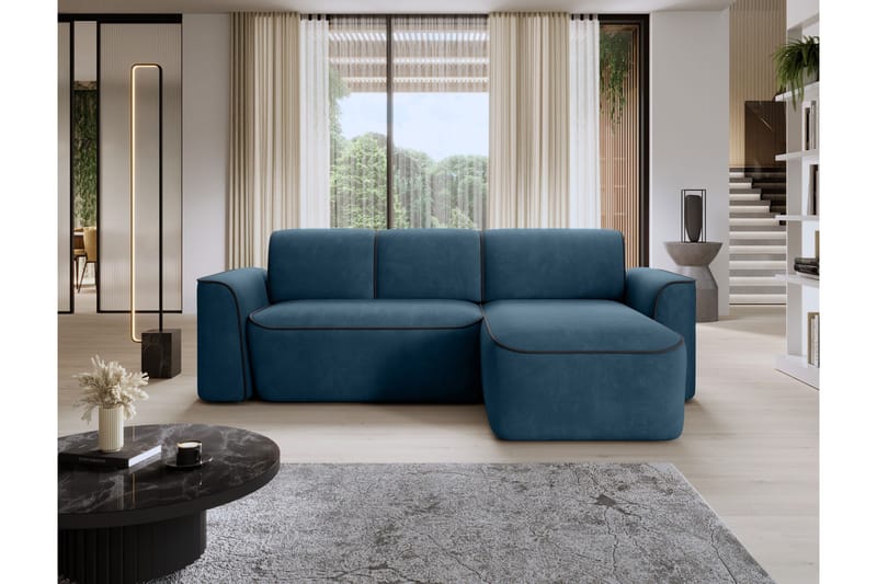 Ume 4-sits Soffa med Divan - Blå - Möbler - Vardagsrum - Soffor - Divansoffa & schäslong