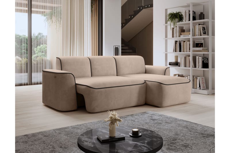 Ume 4-sits Soffa med Divan - Cream - Möbler - Vardagsrum - Soffor - Divansoffa & schäslong