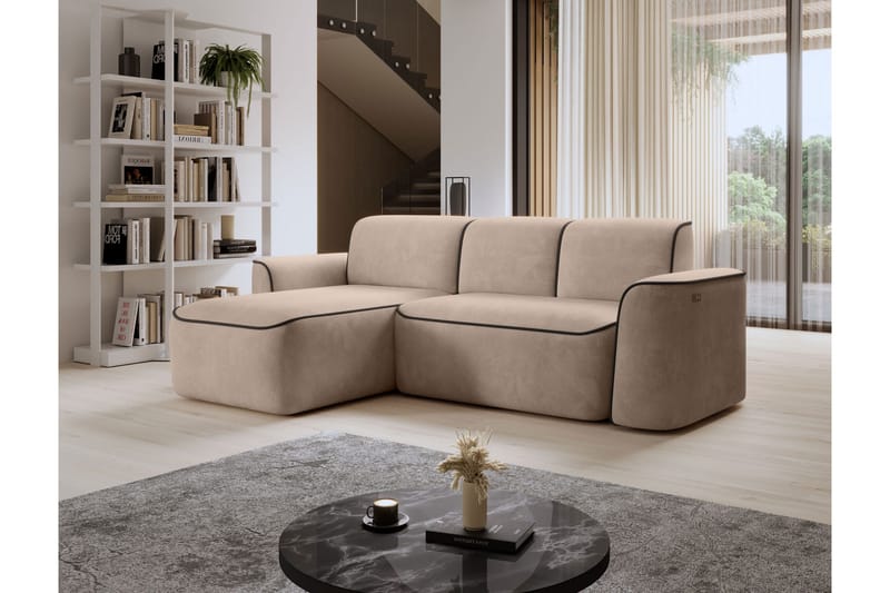 Ume 4-sits Soffa med Divan - Cream - Möbler - Vardagsrum - Soffor - Divansoffa & schäslong