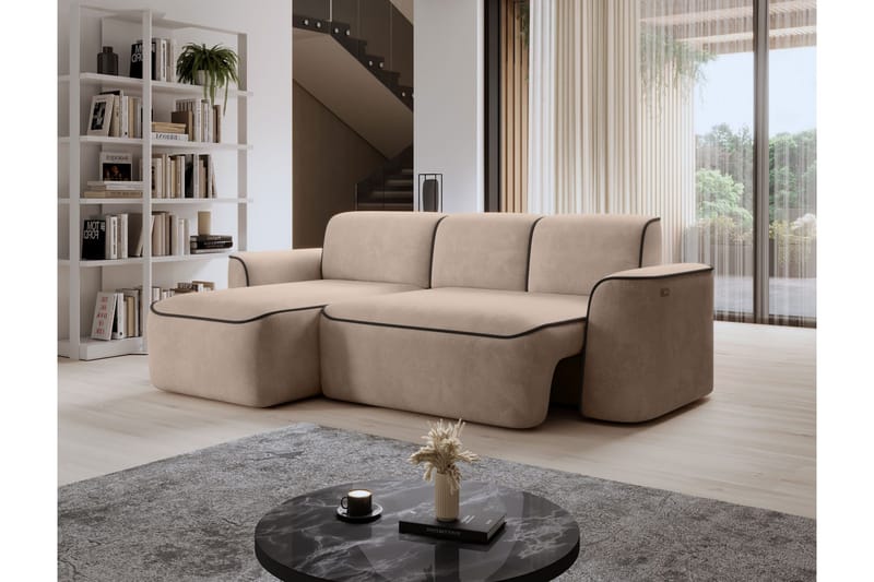 Ume 4-sits Soffa med Divan - Cream - Möbler - Vardagsrum - Soffor - Divansoffa & schäslong