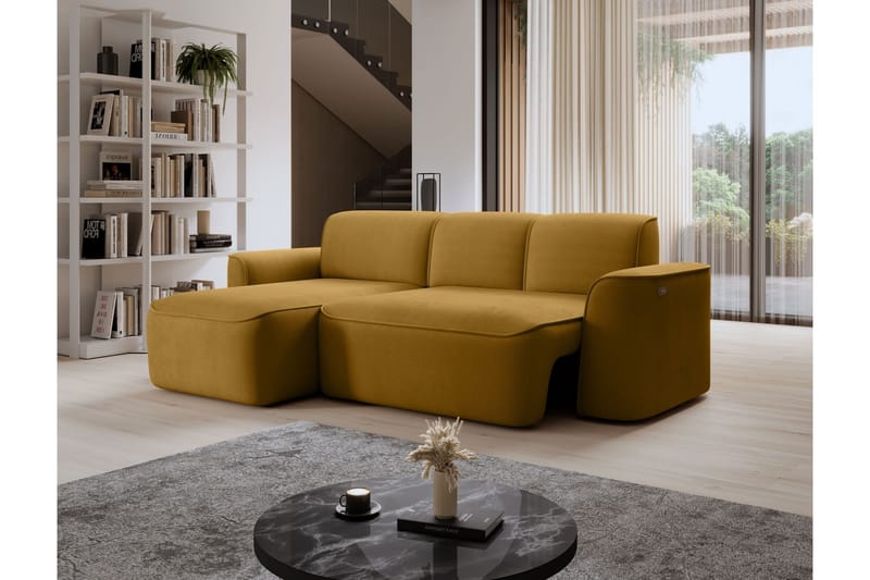 Ume 4-sits Soffa med Divan - Gul - Möbler - Vardagsrum - Soffor - Divansoffa & schäslong