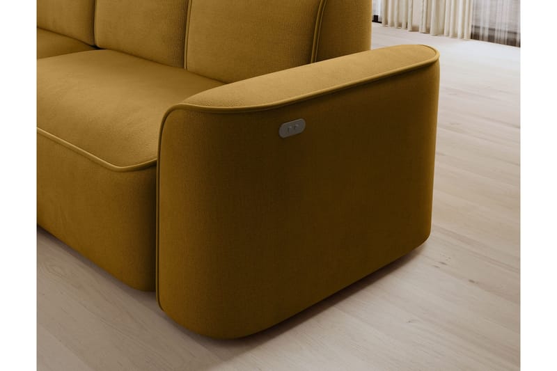 Ume 4-sits Soffa med Divan - Gul - Möbler - Vardagsrum - Soffor - Divansoffa & schäslong