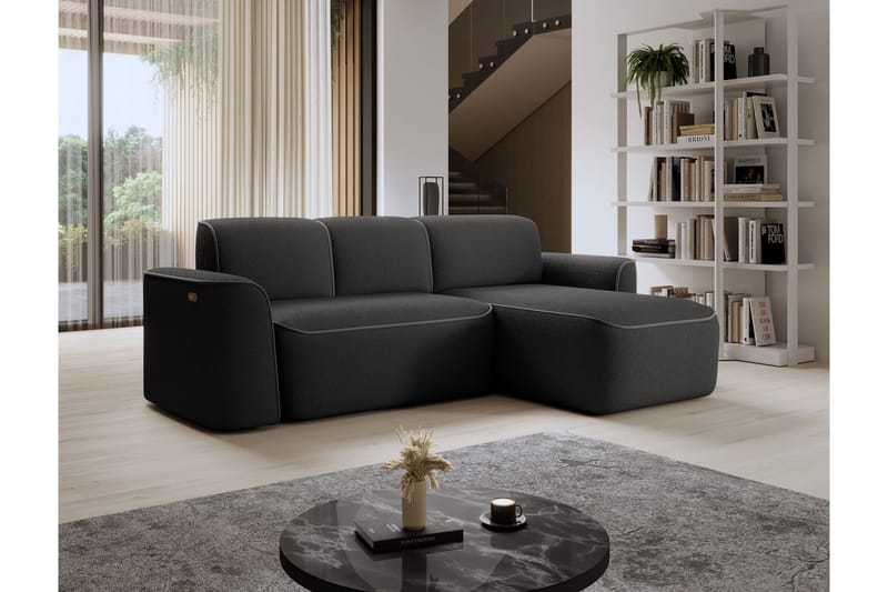 Ume 4-sits Soffa med Divan - Mörkgrå - Möbler - Vardagsrum - Soffor - Divansoffa & schäslong