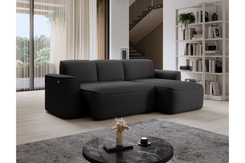 Ume 4-sits Soffa med Divan - Mörkgrå - Möbler - Vardagsrum - Soffor - Divansoffa & schäslong