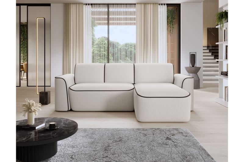 Ume 4-sits Soffa med Divan - Vit - Möbler - Vardagsrum - Soffor - Divansoffa & schäslong