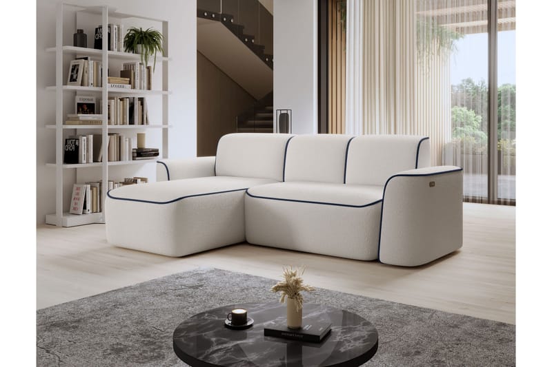 Ume 4-sits Soffa med Divan - Vit - Möbler - Vardagsrum - Soffor - Divansoffa & schäslong