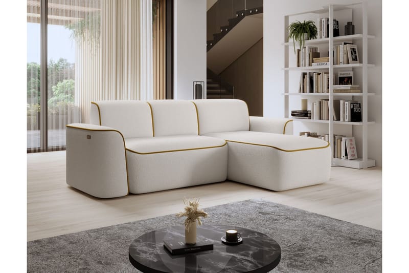 Ume 4-sits Soffa med Divan - Vit - Möbler - Vardagsrum - Soffor - Divansoffa & schäslong
