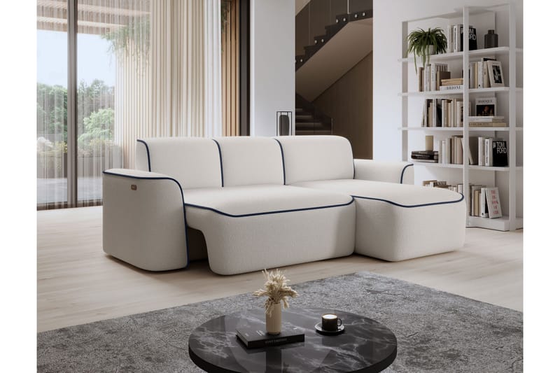 Ume 4-sits Soffa med Divan - Vit - Möbler - Vardagsrum - Soffor - Divansoffa & schäslong