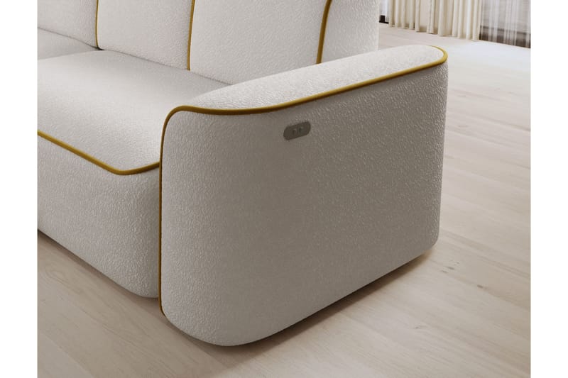 Ume 4-sits Soffa med Divan - Vit - Möbler - Vardagsrum - Soffor - Divansoffa & schäslong