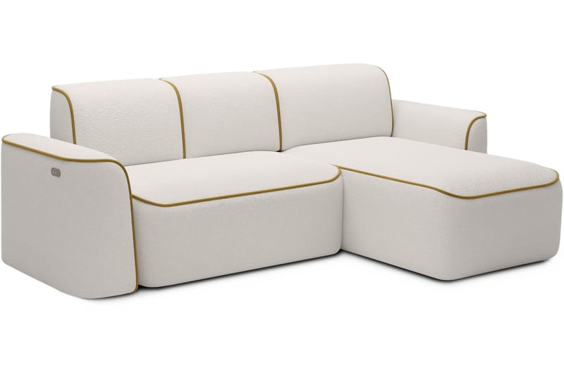 Ume 4-sits Soffa med Divan - Vit - Möbler - Vardagsrum - Soffor - Divansoffa & schäslong