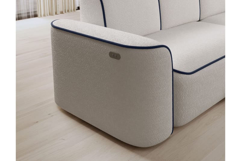 Ume 4-sits Soffa med Divan - Vit - Möbler - Vardagsrum - Soffor - Divansoffa & schäslong