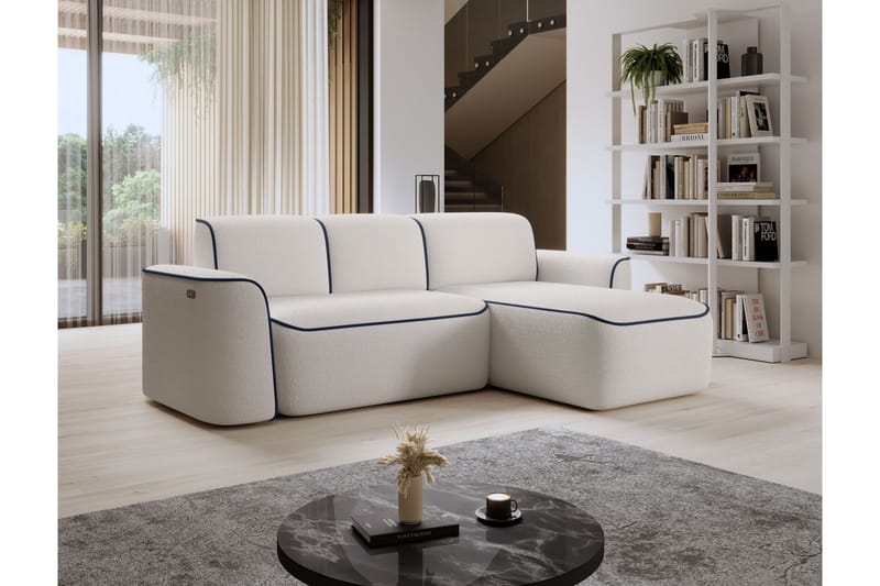 Ume 4-sits Soffa med Divan - Vit - Möbler - Vardagsrum - Soffor - Divansoffa & schäslong
