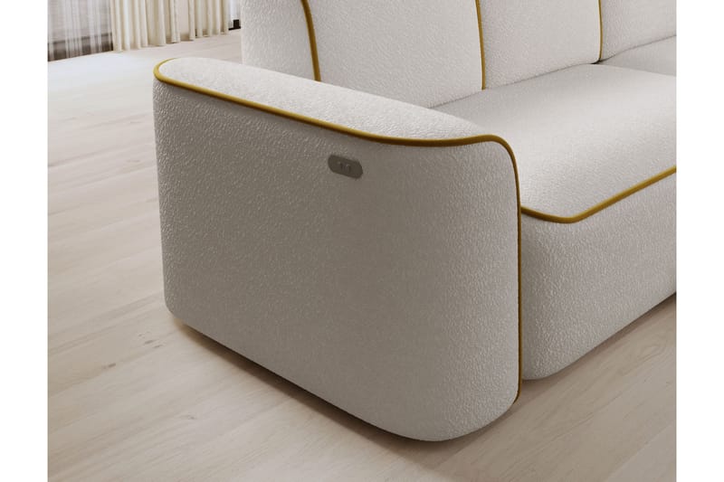 Ume 4-sits Soffa med Divan - Vit - Möbler - Vardagsrum - Soffor - Divansoffa & schäslong