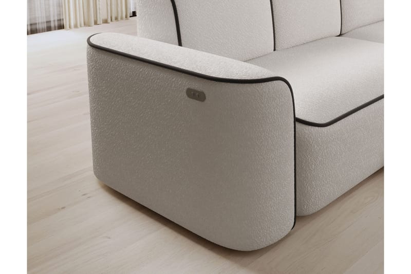 Ume 4-sits Soffa med Divan - Vit - Möbler - Vardagsrum - Soffor - Divansoffa & schäslong