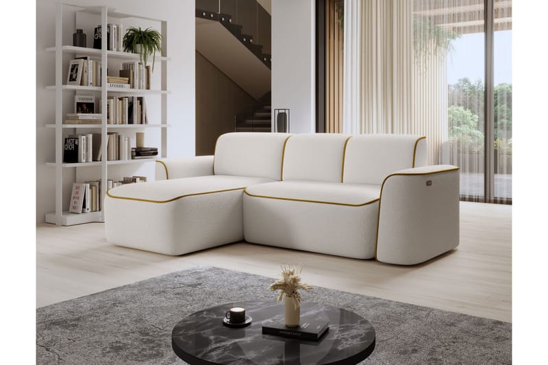 Ume 4-sits Soffa med Divan - Vit - Möbler - Vardagsrum - Soffor - Divansoffa & schäslong
