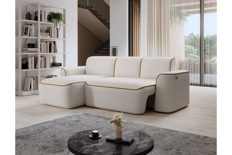 Ume 4-sits Soffa med Divan - Vit - Möbler - Vardagsrum - Soffor - Divansoffa & schäslong