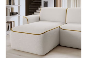 Ume 4-sits Soffa med Divan - Vit - Möbler - Vardagsrum - Soffor - Divansoffa & schäslong
