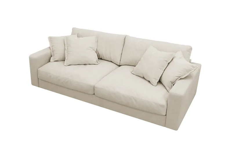 Valencia Extra Djup 3-sits Soffa i Chenille - Beige - Möbler - Vardagsrum - Soffor - 3-sits soffor