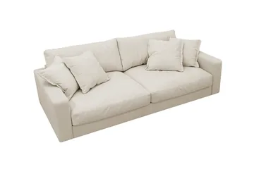 Valencia Extra Djup 3-sits Soffa i Chenille - Beige - Möbler - Vardagsrum - Soffor - 3-sits soffor