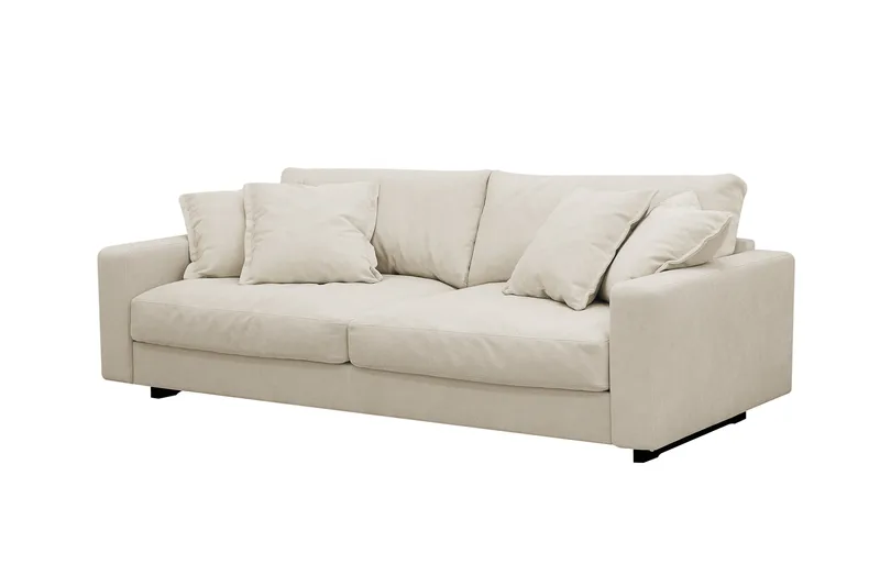 Valencia Extra Djup 3-sits Soffa i Chenille - Beige - Möbler - Vardagsrum - Soffor - 3-sits soffor