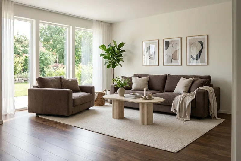 Valencia Extra Djup 3-sits Soffa i Chenille - Mörkbrun - Möbler - Vardagsrum - Soffor - 3-sits soffor