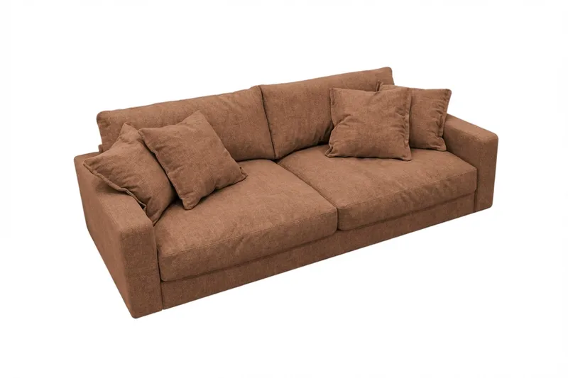 Valencia Extra Djup 3-sits Soffa i Chenille - Rostbrun - Möbler - Vardagsrum - Soffor - 3-sits soffor
