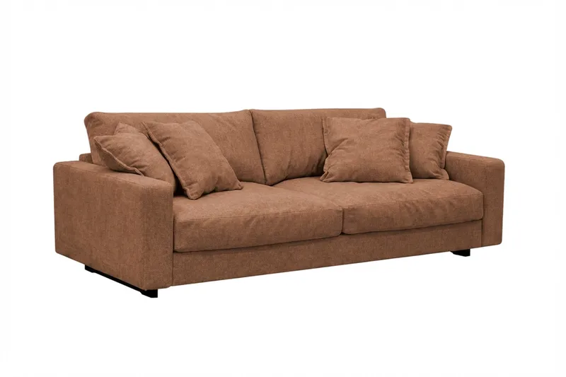 Valencia Extra Djup 3-sits Soffa i Chenille - Rostbrun - Möbler - Vardagsrum - Soffor - 3-sits soffor