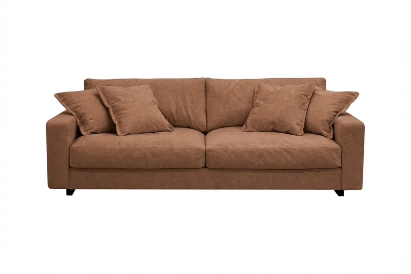Valencia Extra Djup 3-sits Soffa i Chenille - Rostbrun - Möbler - Vardagsrum - Soffor - 3-sits soffor