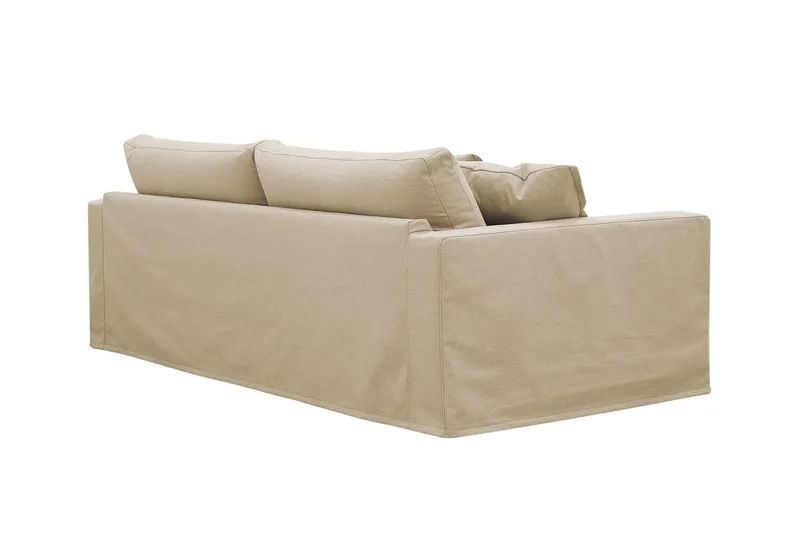 Valencia Extra Djup 3-sits Soffa med avtagbar och tvättbar klädsel - Beige - Möbler - Vardagsrum - Soffor - 4-sits soffor