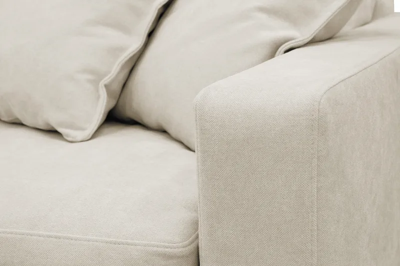 Valencia Extra Djup 3-sits Soffa med avtagbar och tvättbar klädsel - Beige - Möbler - Vardagsrum - Soffor - 3-sits soffor