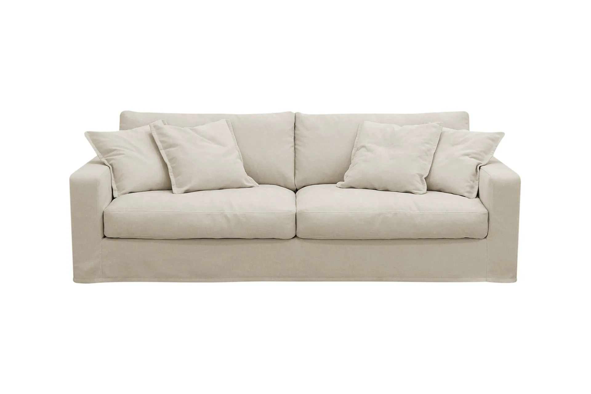 valencia extra djup 3-sits soffa med avtagbar och tvättbar klädsel - beige