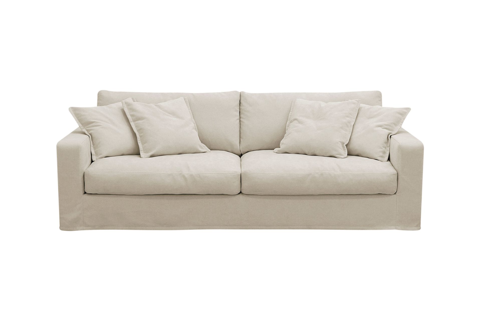 valencia extra djup 3-sits soffa med avtagbar och tvättbar klädsel - beige
