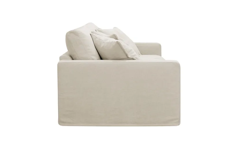 Valencia Extra Djup 3-sits Soffa med avtagbar och tvättbar klädsel - Beige - Möbler - Vardagsrum - Soffor - 3-sits soffor