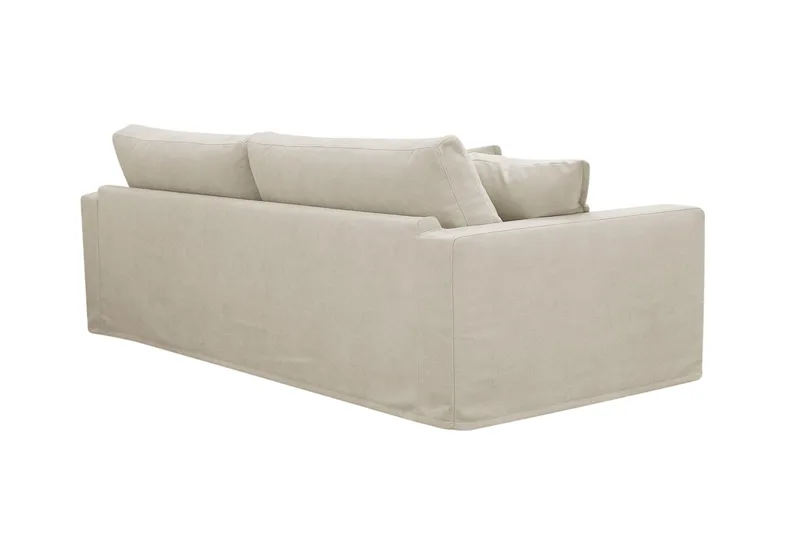 Valencia Extra Djup 3-sits Soffa med avtagbar och tvättbar klädsel - Beige - Möbler - Vardagsrum - Soffor - 3-sits soffor