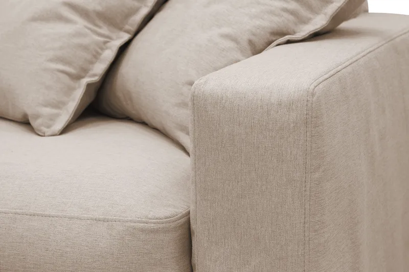 Valencia Extra Djup 3-sits Soffa med avtagbar och tvättbar klädsel - Ljusbrun - Möbler - Vardagsrum - Soffor - 3-sits soffor
