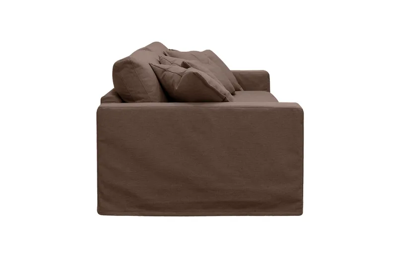 Valencia Extra Djup 3-sits Soffa med avtagbar och tvättbar klädsel - Mörkbrun - Möbler - Vardagsrum - Soffor - 3-sits soffor