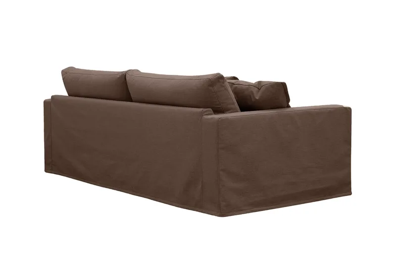 Valencia Extra Djup 3-sits Soffa med avtagbar och tvättbar klädsel - Mörkbrun - Möbler - Vardagsrum - Soffor - 3-sits soffor
