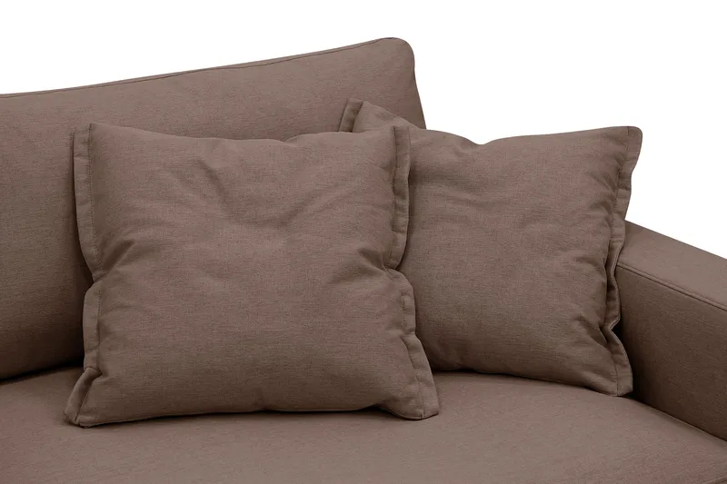 Valencia Extra Djup 3-sits Soffa med avtagbar och tvättbar klädsel - Mörkbrun - Möbler - Vardagsrum - Soffor - 3-sits soffor