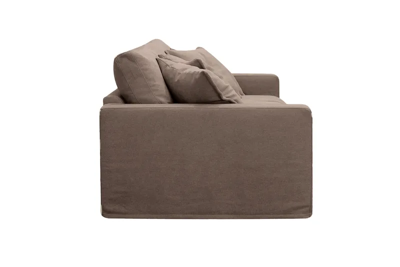 Valencia Extra Djup 3-sits Soffa med avtagbar och tvättbar klädsel - Mörkbrun - Möbler - Vardagsrum - Soffor - 3-sits soffor