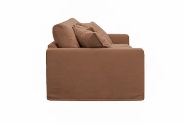 Valencia Extra Djup 3-sits Soffa med avtagbar och tvättbar klädsel - Rostbrun - Möbler - Vardagsrum - Soffor - 3-sits soffor